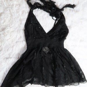 Free People Halter Top Black/Noir Size S (NWT)